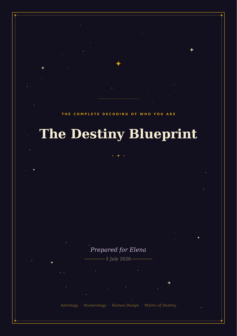 The Destiny Blueprint: your book's cover
